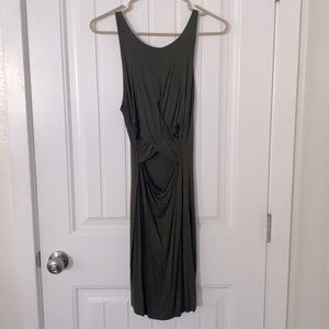 Tight green cutout dress